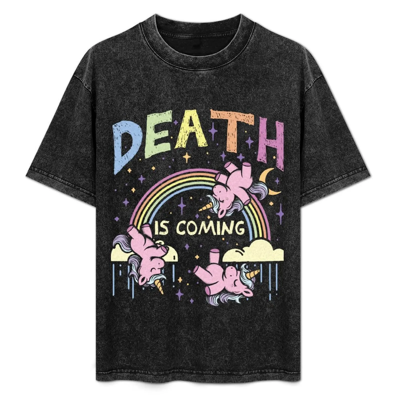

Death is coming T-Shirt Anime t-shirt boys animal print aesthetic clothes t shirt men 100℅ cotton
