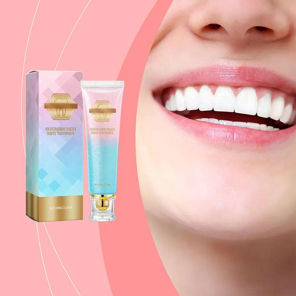 100g Niacinamide Whitening Toothpaste Fresh Breath Breath Tooth Cleaning Stains Bad Tooth Toothpaste Whitening Paste Delica D3F8