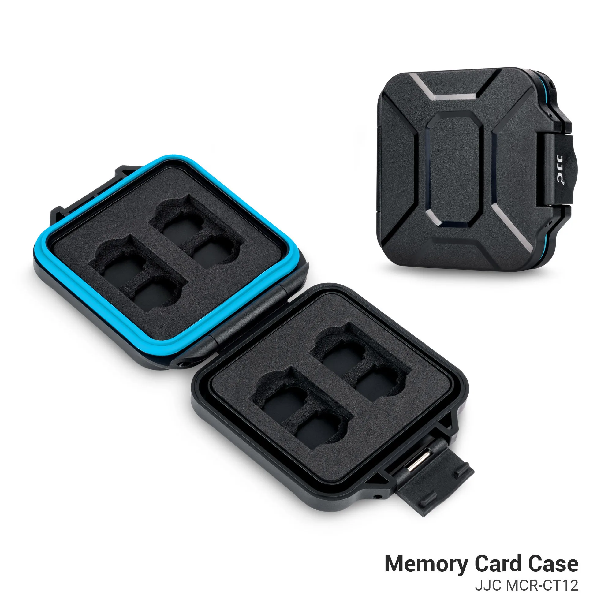 JJC – porte-cartes mémoire Ultra-fin, organisateur de cartes MicroSD, boîte de rangement étanche pour 8 MicroSD TF + 4 cartes CFexpress de Type A