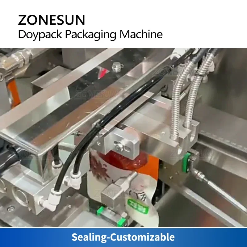 ZONESUN-máquina automática de envasado Doypack, bolsa de plástico, pasta, detergente, salsa, lista para beber, línea de producción de bebidas, ZS-HZL1