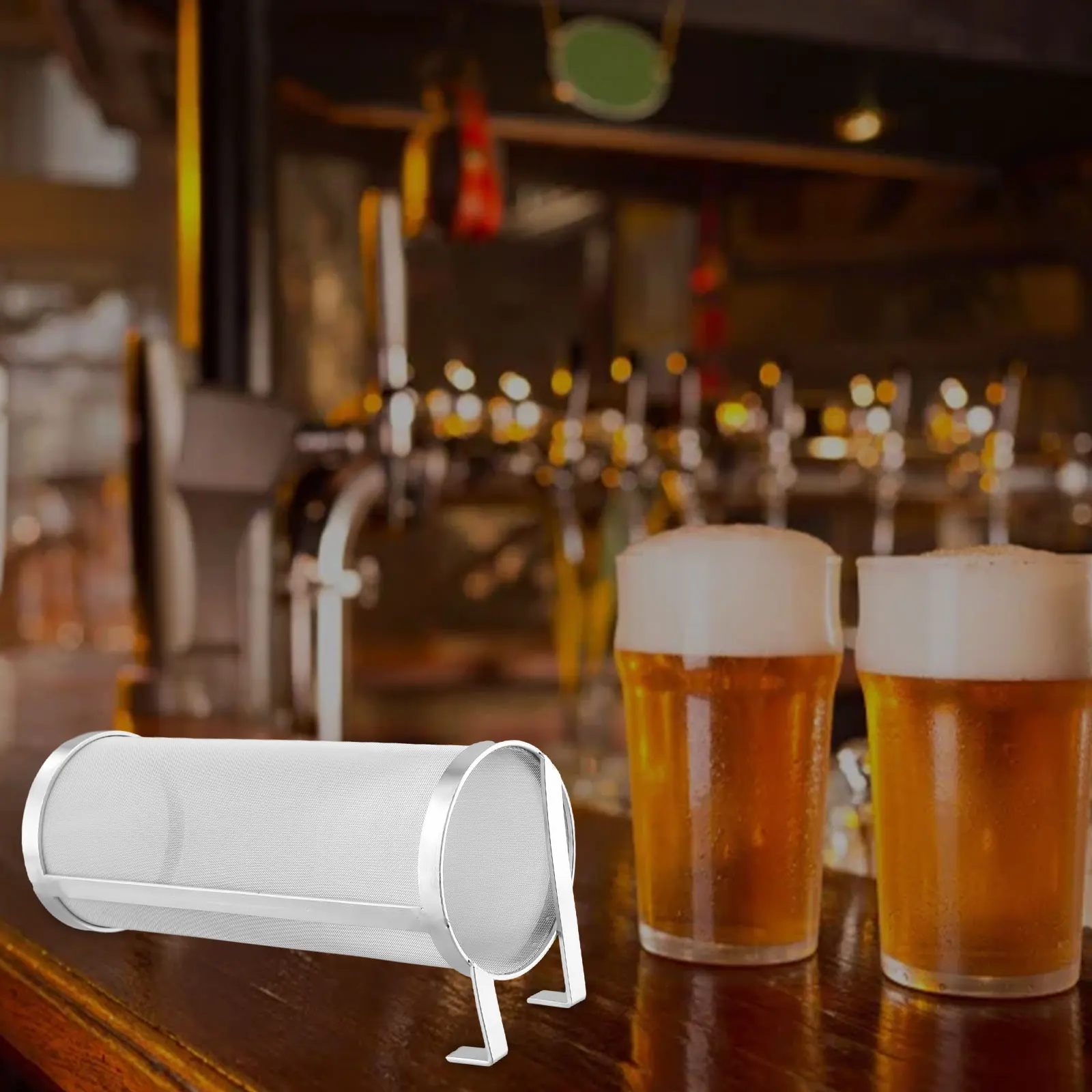 

Practical Brewing Hopper Beer Hop Filter Longevity Will Resist Rust 25*10cm For Brewing Beer Hopper Strainer 304 Stainless Steel