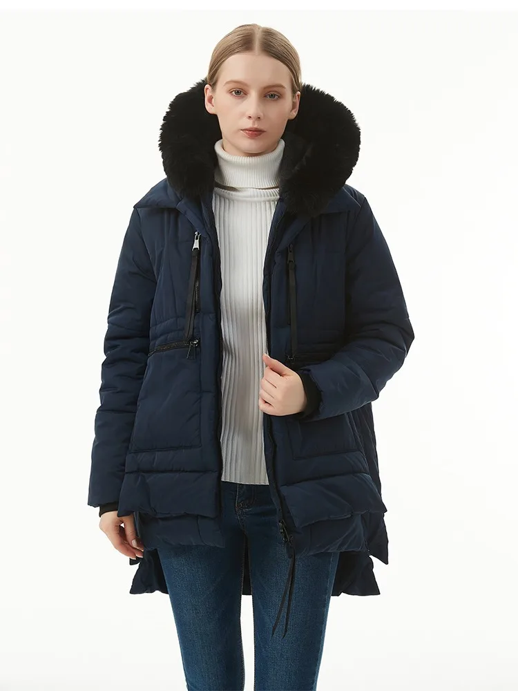 

Thick Warm Fluff Parka for Women,Pocket Design Hood, Female Winter Jacket, Stylish Coat, Waterproof Outerware, New, Hot, 2023