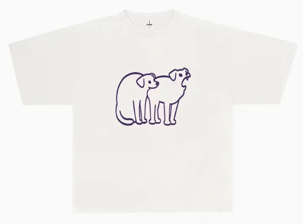 Fun dog New Model personality Clothes Oversized Unisex T-shirt Fashion Hip Hop Street Trendy Cotton Comfortable high quality tee