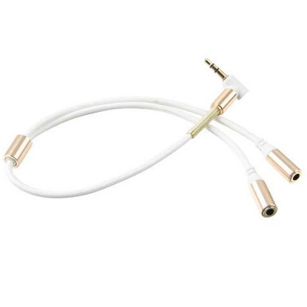 Adaptador de Cabo Divisor de Áudio para Headset, Cabo Y de 3.5mm, Adaptador de Fone de Ouvido, Cabo de Extensão de Áudio