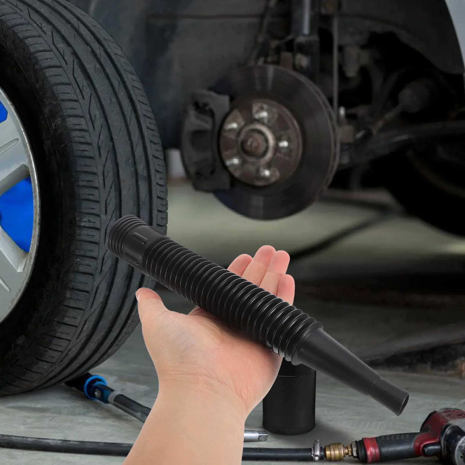 5Pcs Flexible Plastic Extension Funnel Hose Easy Refueling Oil Change Flexible Tube for Car Motorcycle Lawn Equipment