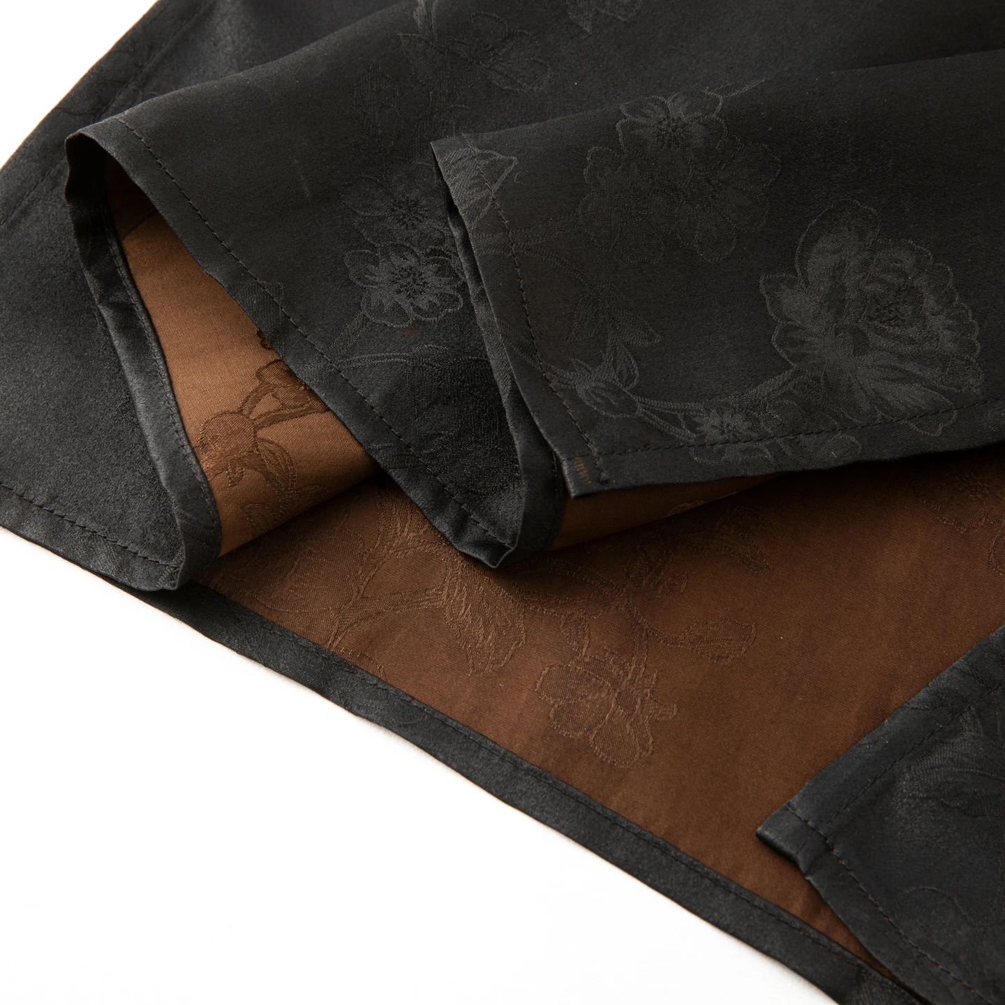 Stehkragen, 100 % natürliche Maulbeerseide, duftendes Wolkengarn, Jacquard, schräger Kragen, Schnalle, kurzärmeliges Damenmode-Hemd