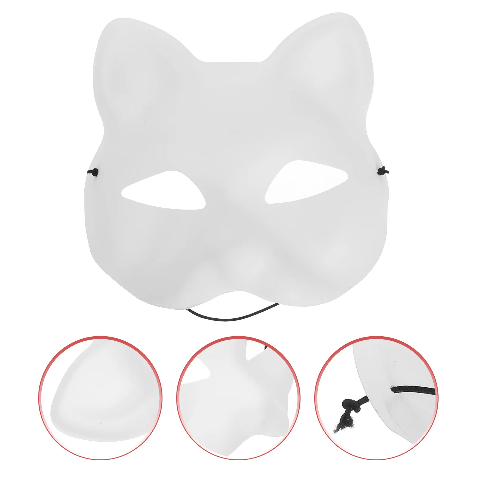 

Неокрашенная маска кошки, пустая пластиковая маска «сделай сам», поставка для рисования на Хэллоуин, день рождения, вечеринку, маскарад, косплей, сделай сам, пустая маска