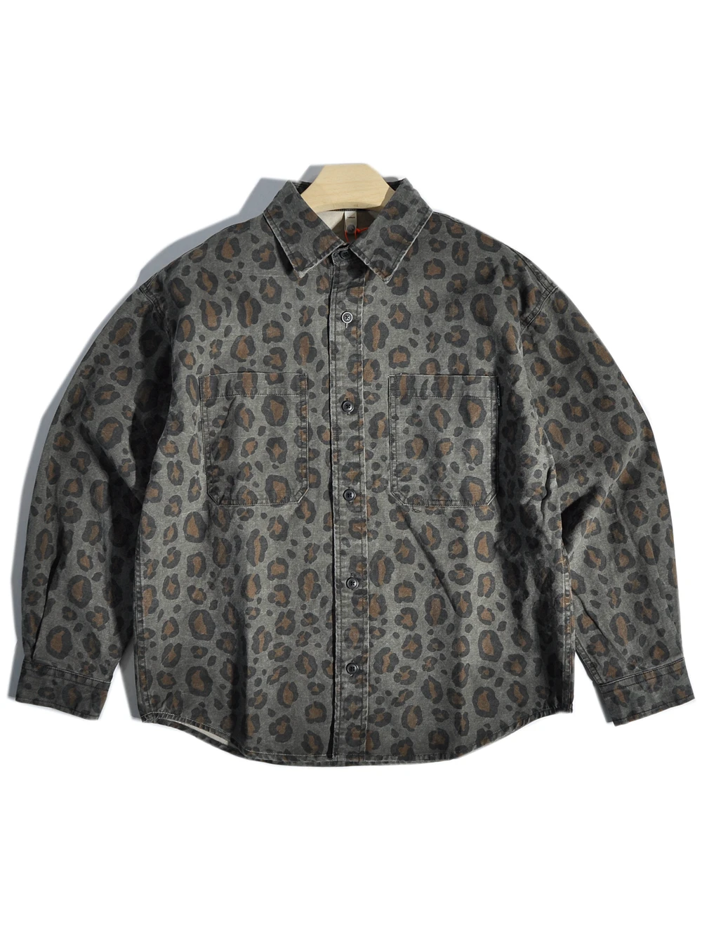 

Heavyweight American High Street y Camouflage Print Loose Fit Casual irt Workwear Jaet Youth Faion Autumn Wear