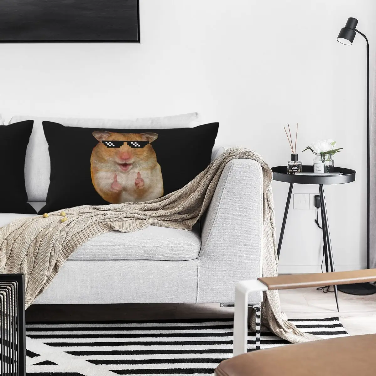 Funny Hamster Rectangle Linen Pillowcase Cushion Cover Polyester Decor Bedroom Home Comfort Throw Pillow