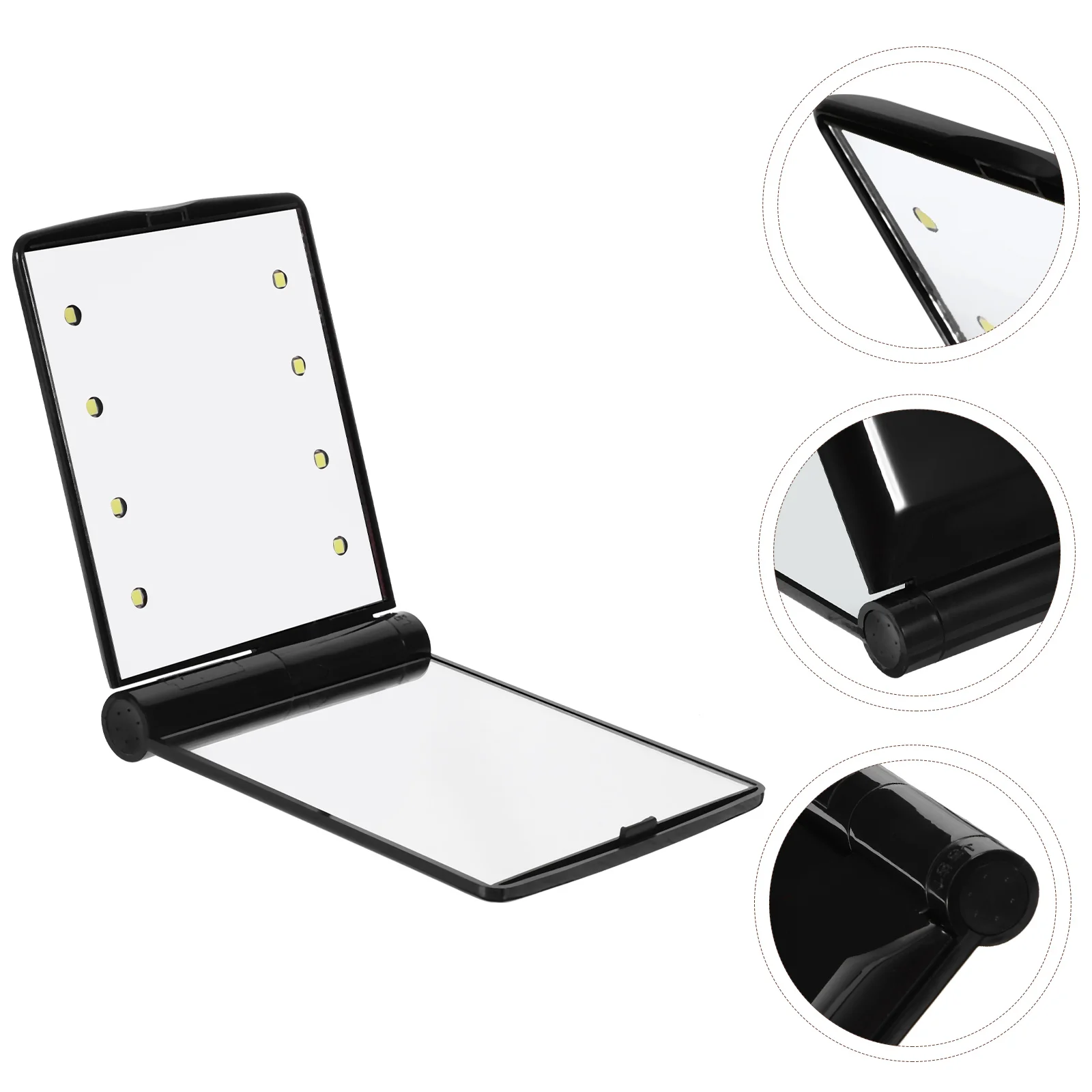 Led Makeup Mirror Foldable Two-Sided Handheld Portable Compact Travel Mirror For Women Outdoor Purse Mini Skin Care
