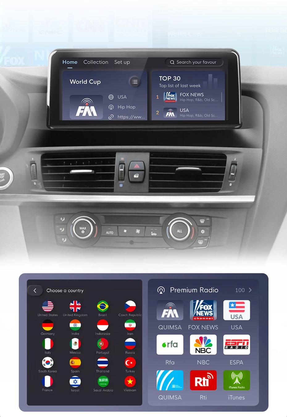 Junsun 8,8'' & 10,25'' Für Apple Wireless CarPlay Android Auto Autoradio Für BMW X3 F25 X4 F26 2011-2017 GPS-Navigation Multimedia-Player Touchscreen – Detail 12