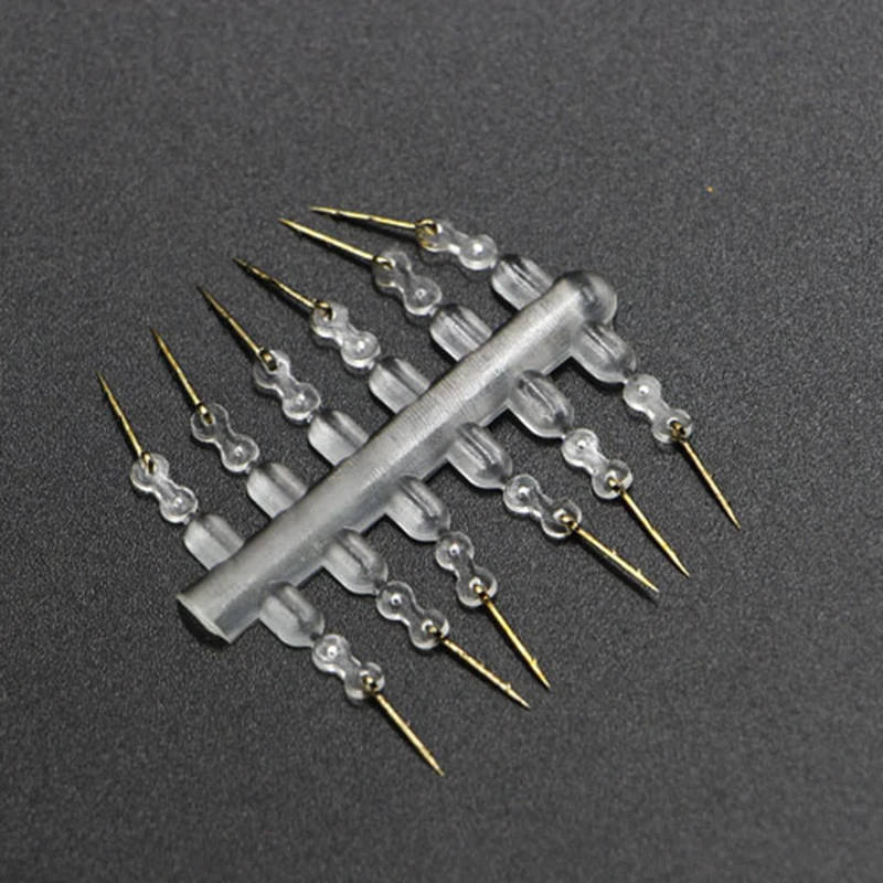 12pcs Metal Bait Spike Carp Fishing Accessories Bait Sting Boilies Pin with Clear Rubber Corn Ronnie Hair Rig Carp Feeder Tackle