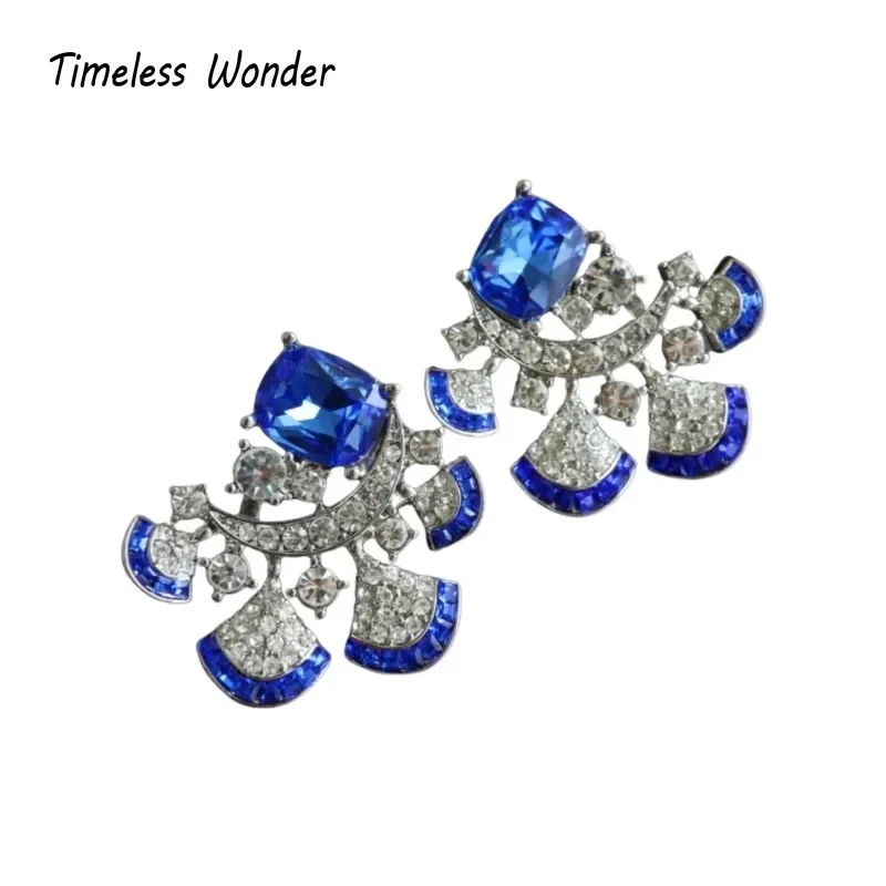 

Timeless Wonder Fancy Zircon Geo Fan Floral Stud Earrings for Women Designer Jewelry Gift Brincos Trendy Top Mix Rare 3282