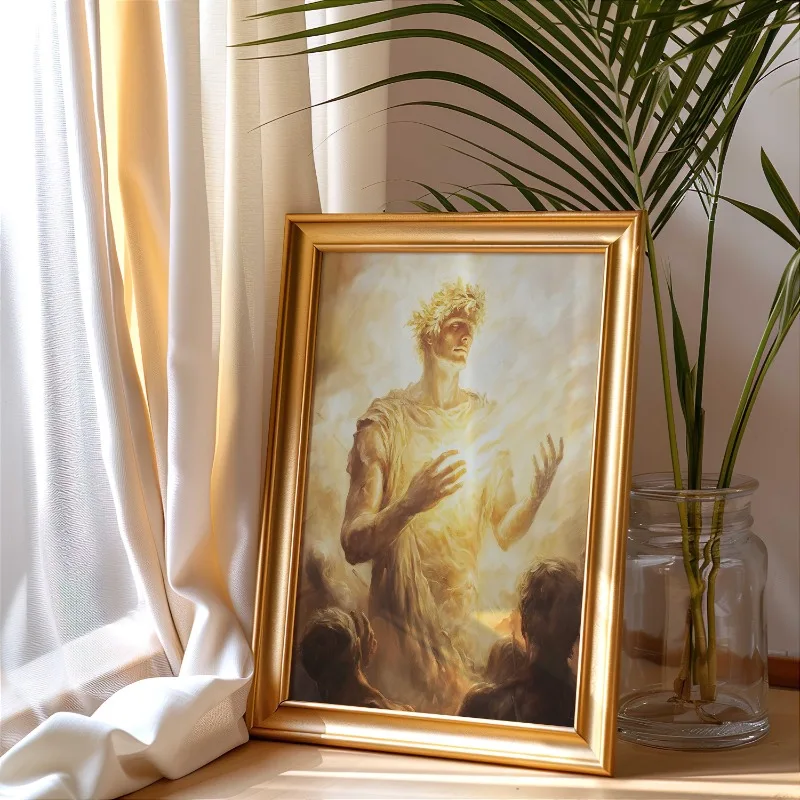 Greek Gods Mythology Apollo Ares Dionysus God of The Sun War Wine Poster Vintage Canvas Painting Wall Art Living Room Home Decor