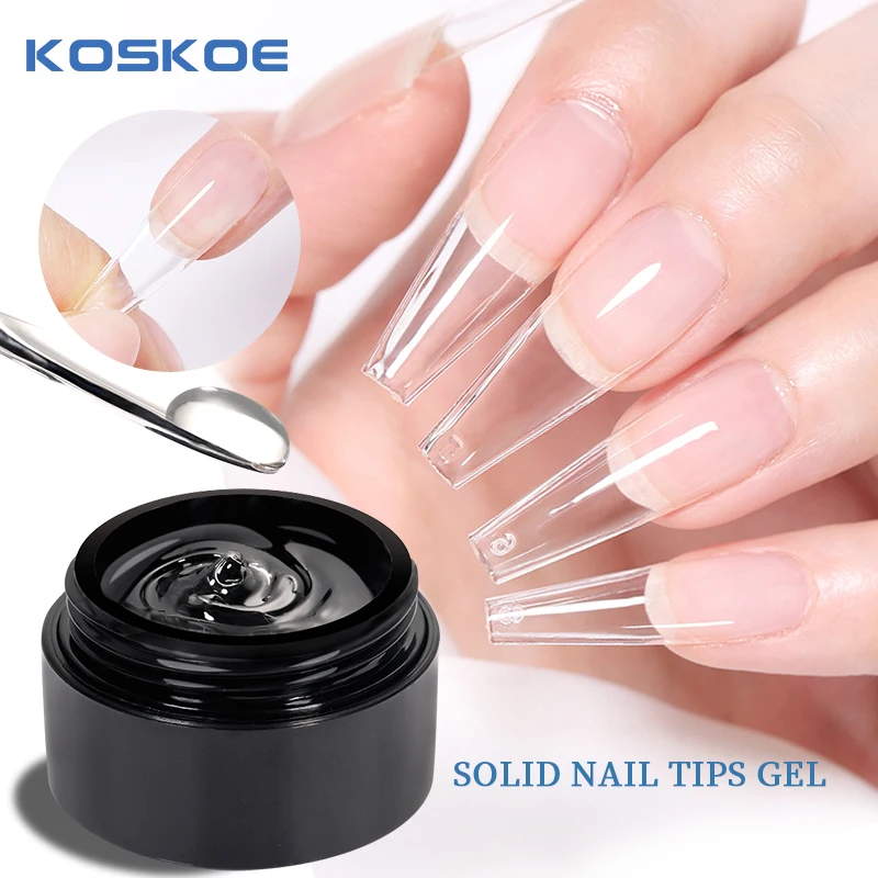 KOSKOE 5g transparente antiadherente mano extensión sólida esmalte de uñas en gel tallado flor Nail Art Gel