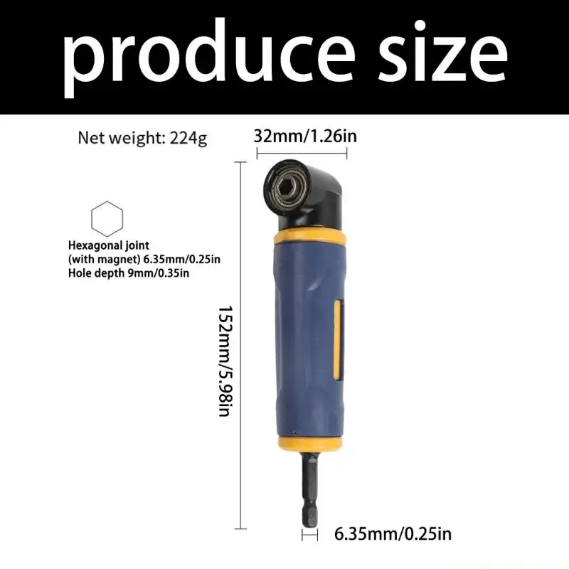 A2BE Three Piece Right Angled Drill Bit Extension Set For Professional And DIY Use
