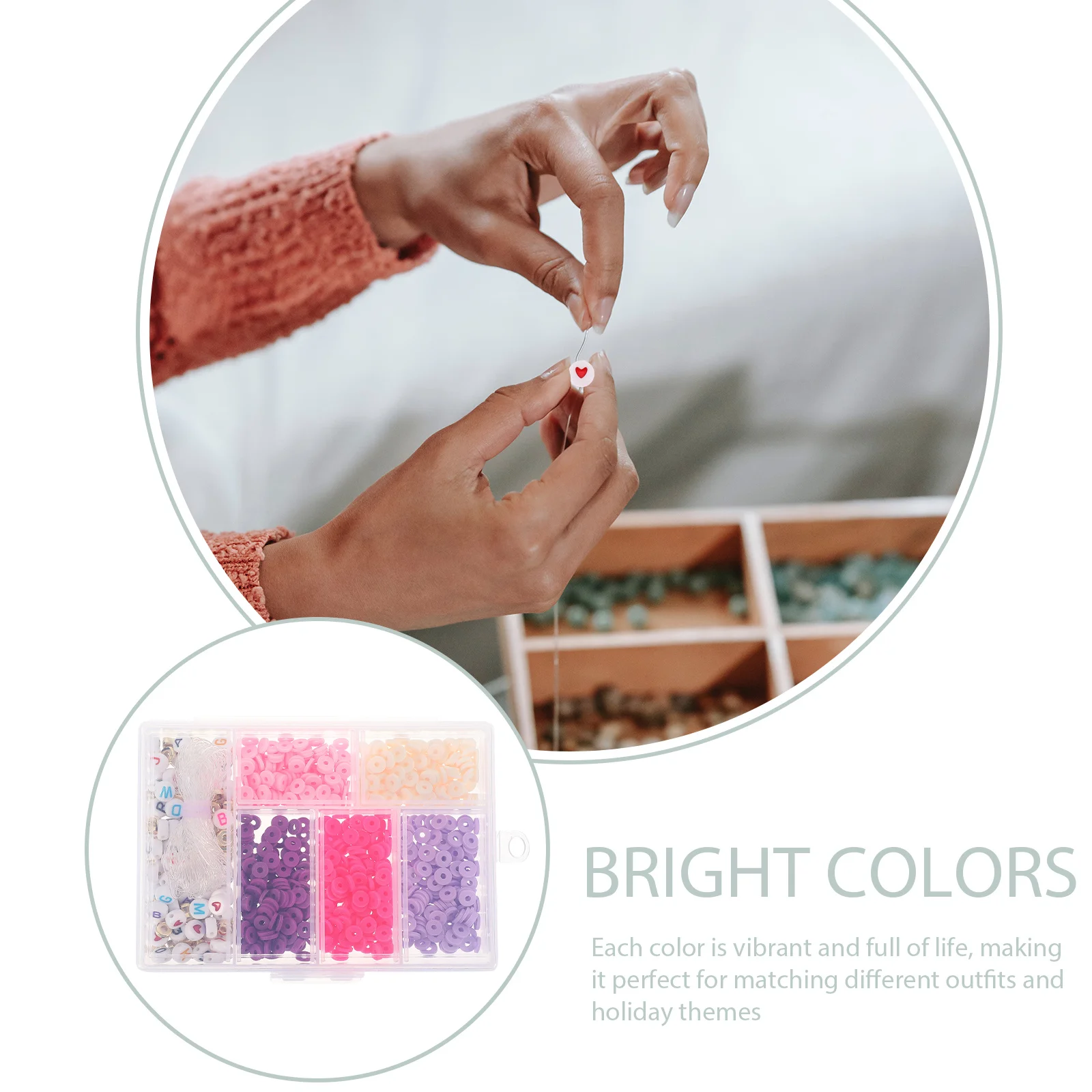 

1160pcs 1 Box Of 6Mm Polymer Clay Loose Diy Jewelry Making Supplies For Bracelet Necklace Craft Beads Accessories Spacer Beads