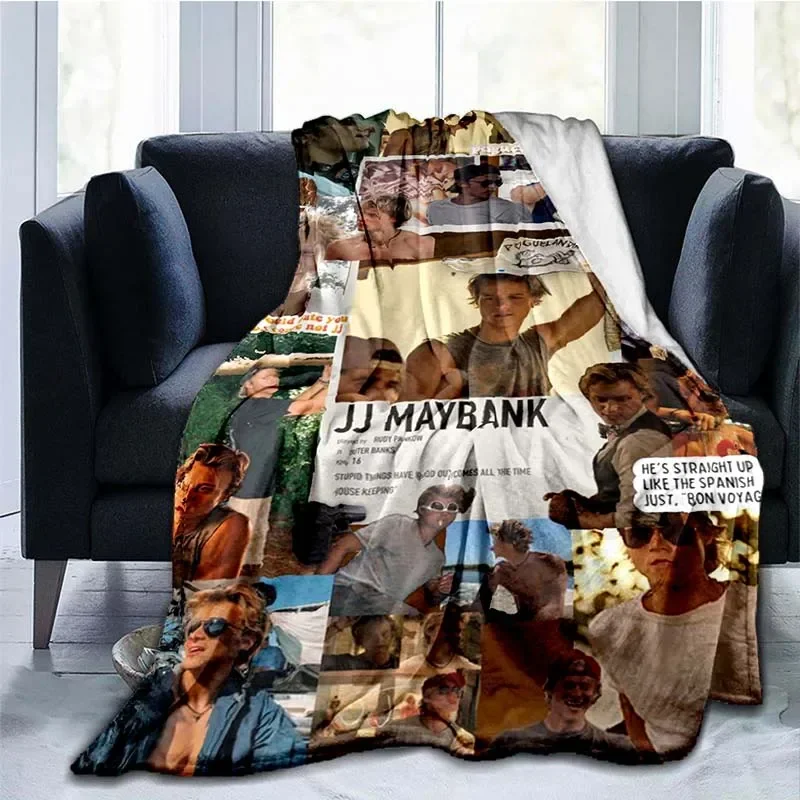 Rudy Pankow JJ Maybank Koc Flanelowy Pluszowy Koc Miękki Ciepły Koc Filmowy Sypialnia Salon Sofa Koc Koce Do Łóżek