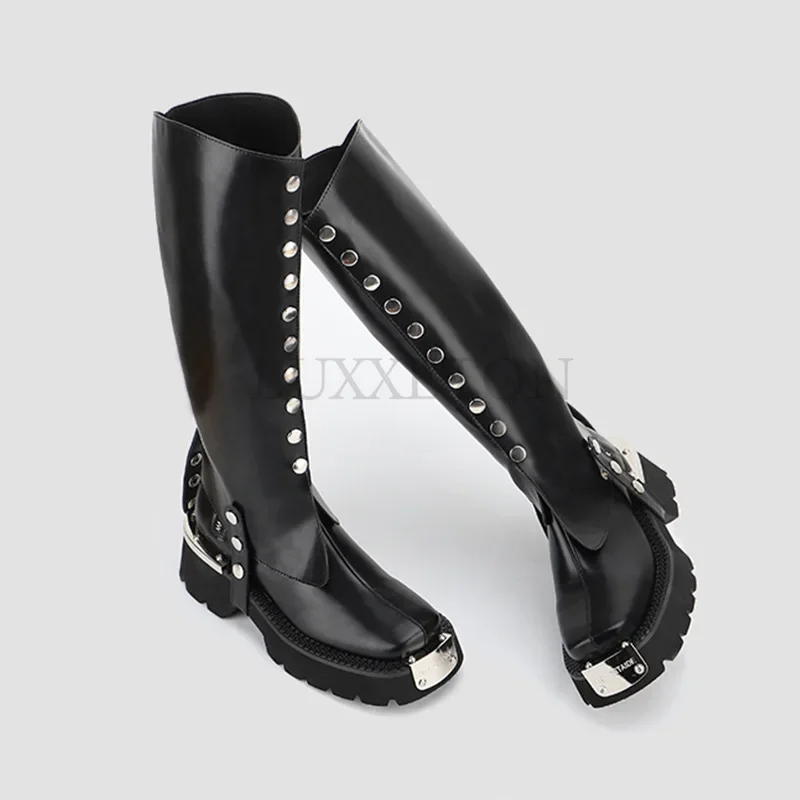 Thick Bottom Platform Women Ankle Boots Woman Shoes Zipper Fashion Female Designer Motorcycle Boot Casual Ladies Footwear 2023