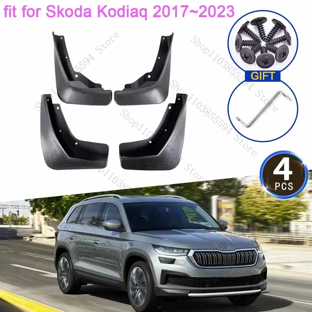 

4x for Skoda Kodiaq 2017 2018 2019 2020 2021 2022 2023 MudFlap Mudguards Splash Guards Fender Flare Front Rear Wheel Accessories