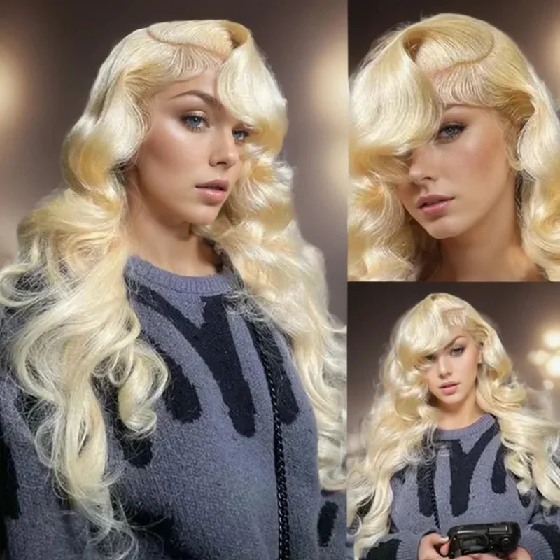 

13x6 honey blonde body wave hd lace frontal full human hair wig 100% Brazilian 613 prepluck cheap colored wigs on sale clearance