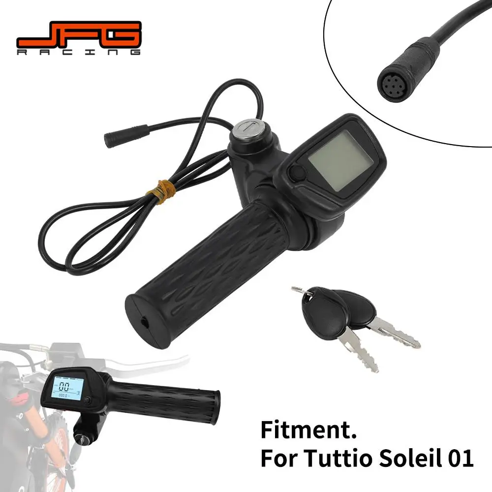 

Дроссельная заслонка для мотоцикла с ручкой спидометра и приборной панелью, ЖК-дисплей, цифровой датчик в сборе для электронного велосипеда Tuttio Soleil 01,