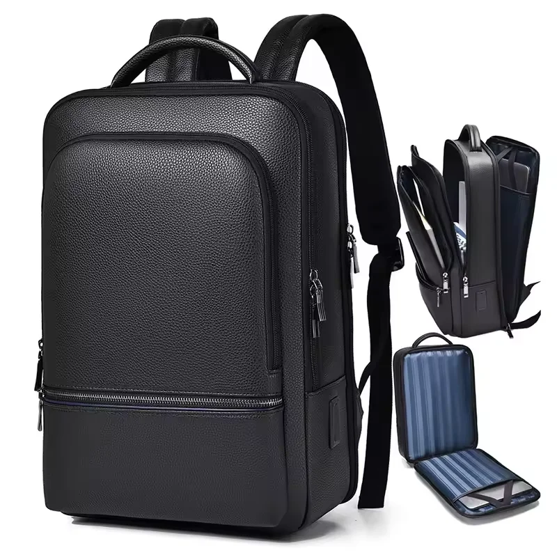 

Умный деловой портфель из искусственной кожи, роскошный рюкзак, дизайнерский водонепроницаемый рюкзак, дорожный рюкзак для ноутбука