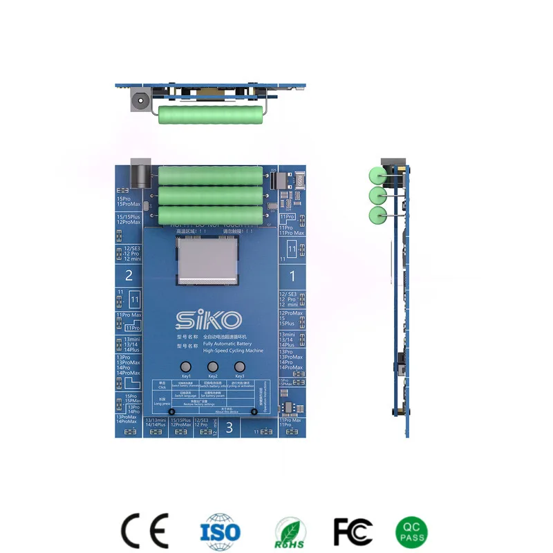

3-Channel Battery Cycle Tester for iPhone 11-15PM with 5A High-Speed Charging Battery Health Recovery & Capacity Testing Tool