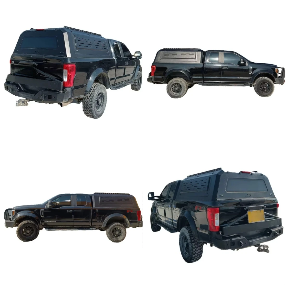 

4x4 Aluminum Alloy Waterproof HardTop Canopy Camper Pickup Canopy with Tent Truck Bed Topper for F250