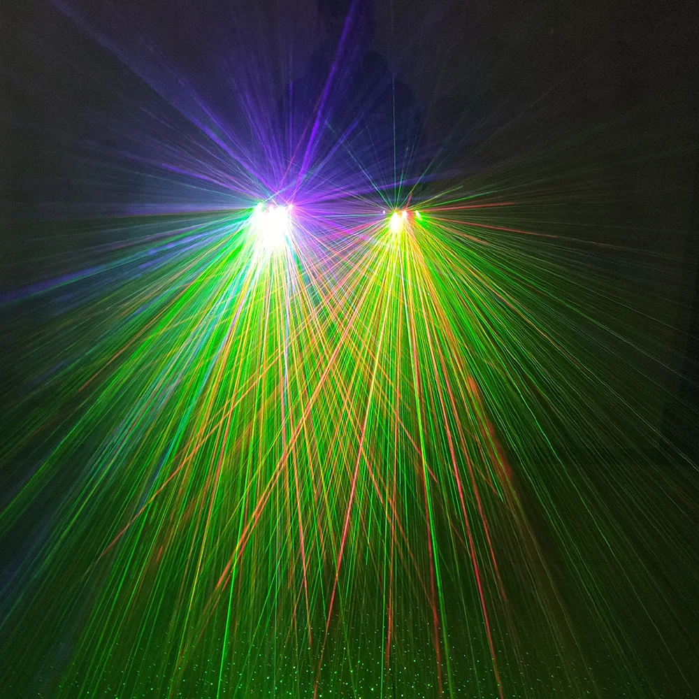 

RGB laser gloves: 2 green, 1 red, 1 blue, laser light-emitting gloves, LED robot clothing, bar party, stage performance supplies