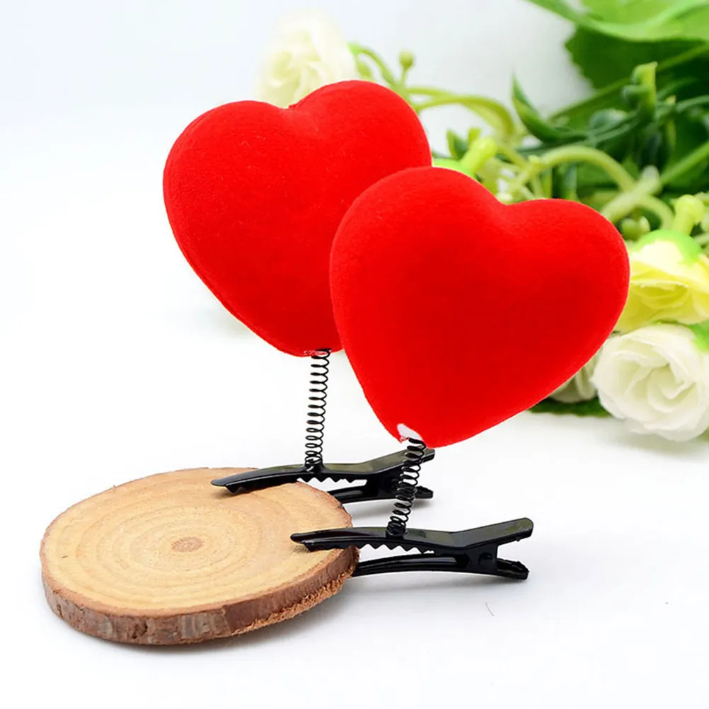 

20 шт. праздничных заколок для волос с сердечками, блестящие модные заколки для женщин, для вечеринок, подарок на День святого Валентина