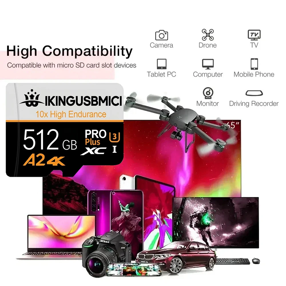 512GB 32GB 64GB 256GB New SD Cards Memory Card Micro TF SD Card TF Cards U1 for Drone/Surveillance/Tablet/Speaker/MP4 Player view 6