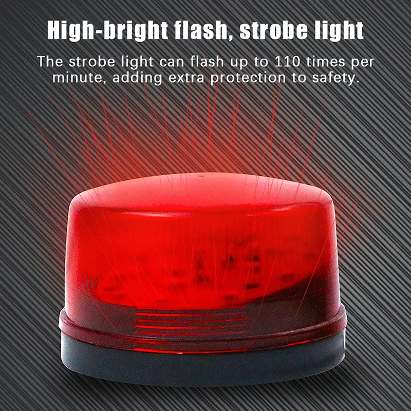 Red Strobe Warning Light 12v Flashing Beacon Led Indicator Lamp For Security System Security Engineering Warning Light