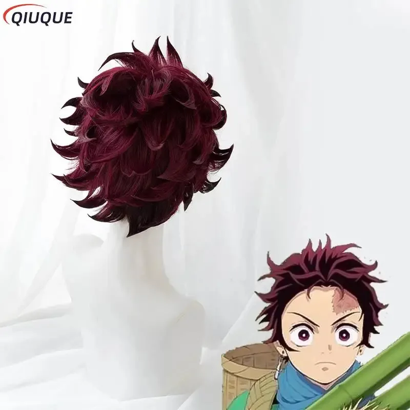 Silisili AAdult/Kids Kamado Tanjirou Costume Cosplay Parrucca Scarpe Kimono Mantello Verde Orecchini Adesivi per tatuaggi 2025 ☆   Nuovo