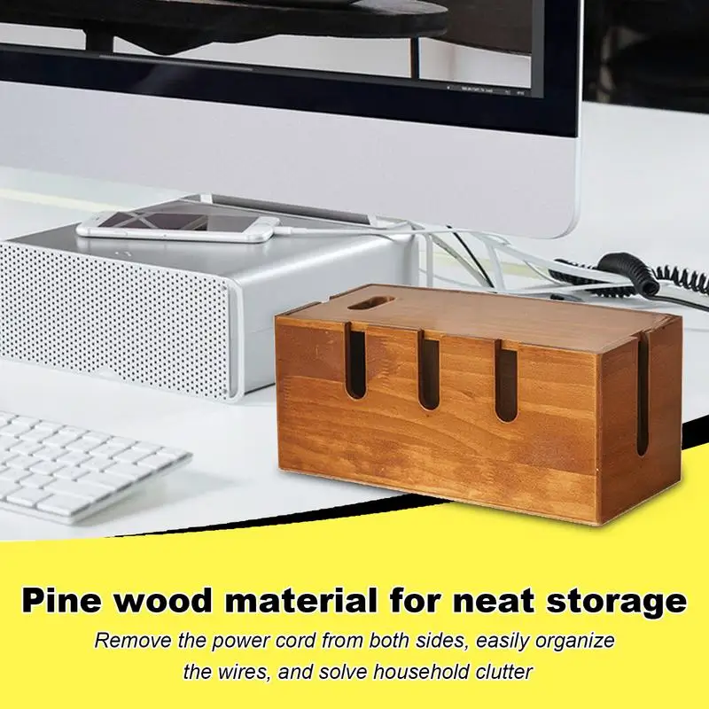 Cable Management Box Organizer Outlet Hider For Wire Storage Sturdy Cord Holder Protector Extension Hiders Storage For Study