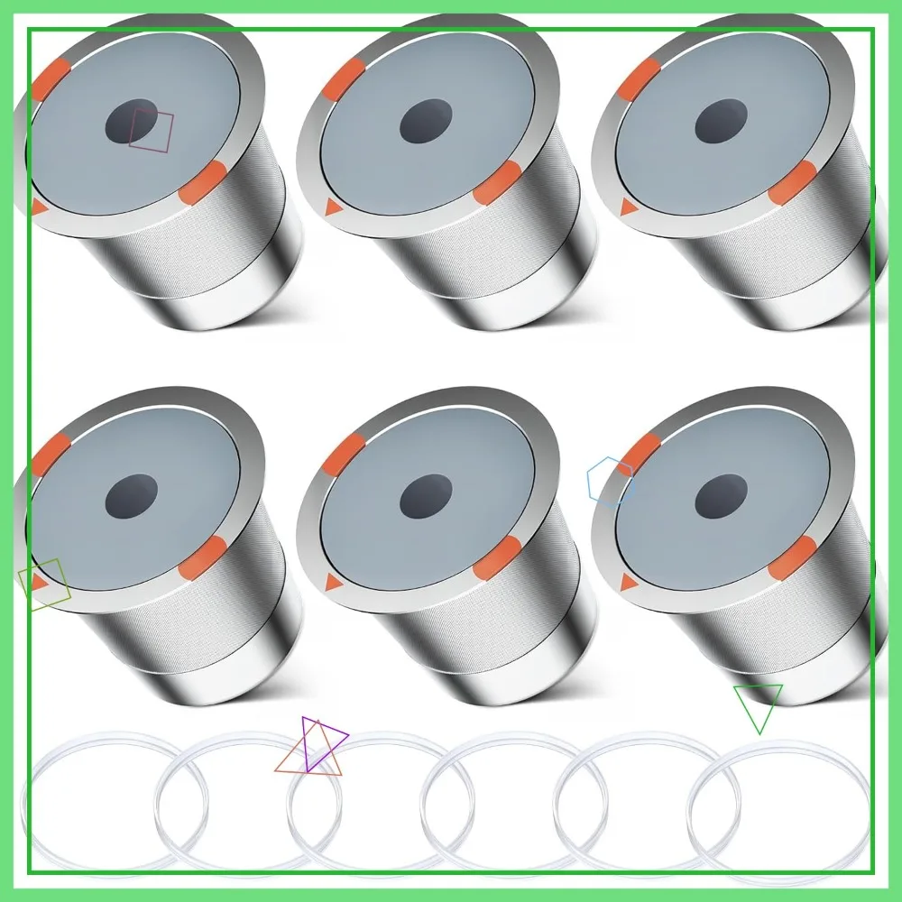 

Universal Reusable Stainless Steel Coffee Filters 6-Pack for Keurig Machines Eco-Friendly