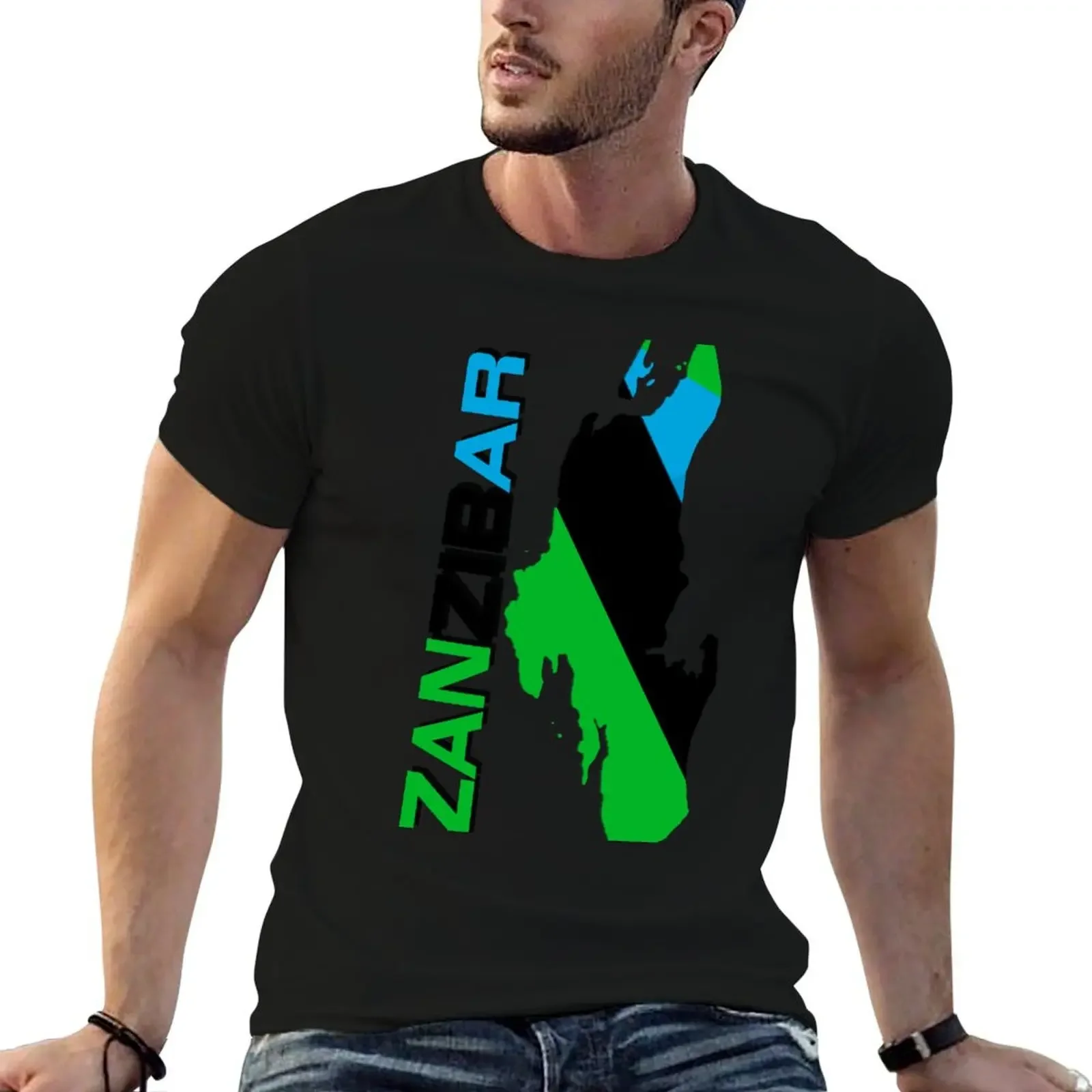 Zanzibar flag T-Shirt tees oversizeds kawaii clothes graphics heavyweight t shirts for men