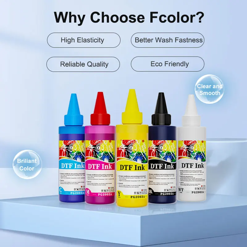 6*100ml DTF Ink for Epson L1800 L805 DX5 DX7 XP600 I3200 I4720 R1390 for DTF Transfer Printer DTF Printing Machine