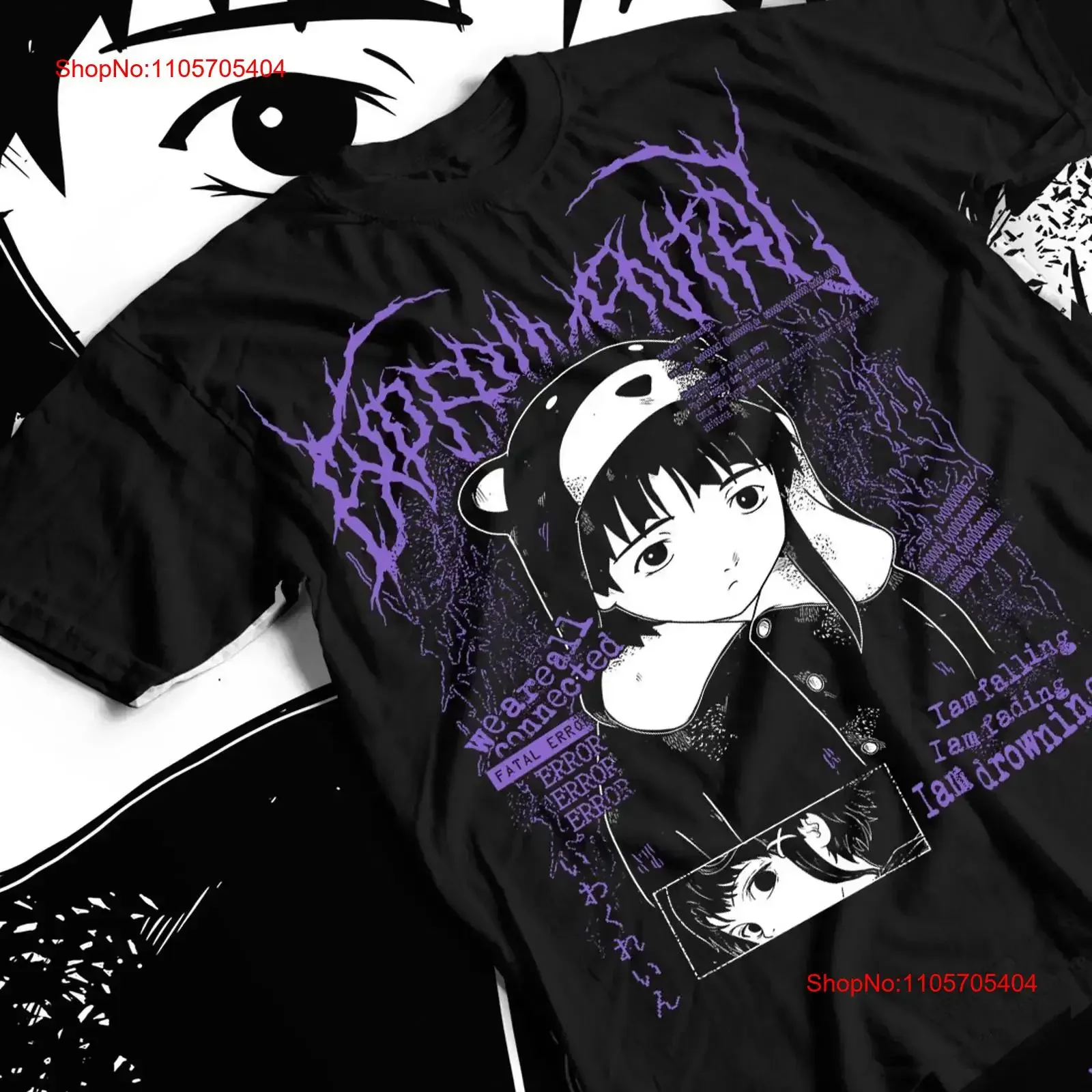 Serial Experiments Lain Miku T Shirt For Friends 9 long or short sleeves vintage Washed Soft streetwear Comfortable Stylish