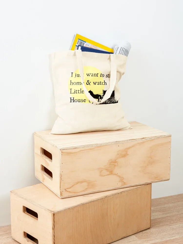 Stay Home & Watch Little House Tote Bag university shopper bag shoping bag free delivery bags bags for women