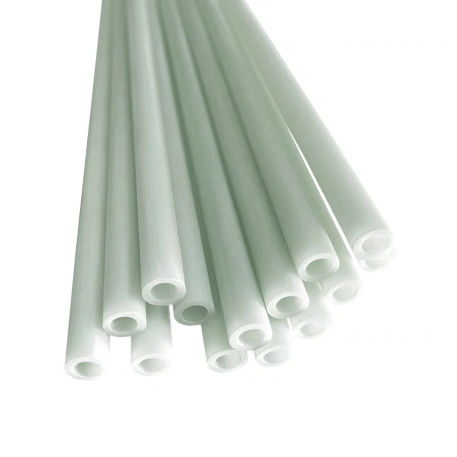 4pcs White Glass Fiber Tube 3mm-14mm  Fiberglass Tube Glass Steel Tube Hollow Rod Lenght 500mm