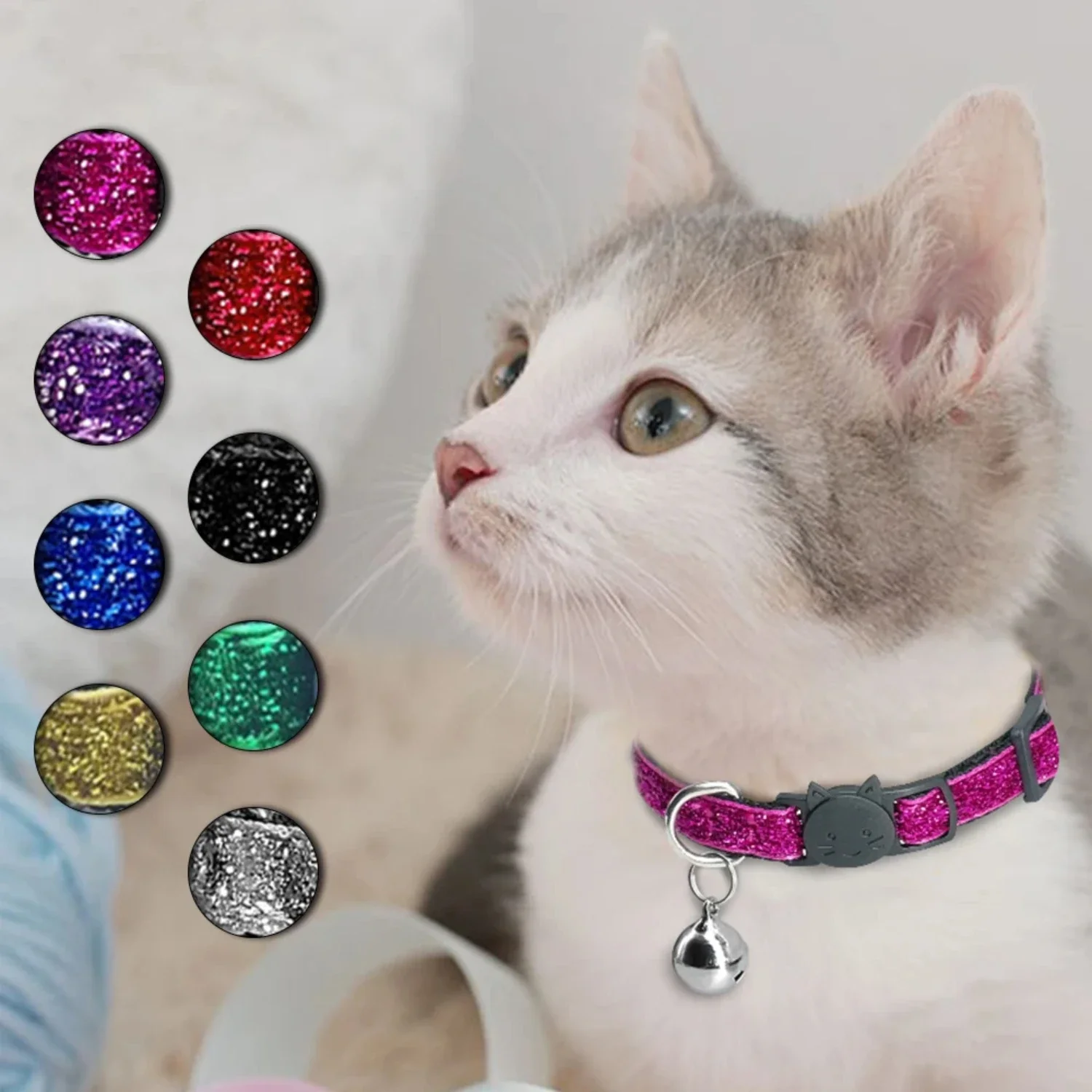 

Stylish, High-Quality Glowing Cat Collar Accessories Set - Ultimate Set for Kittens with Bell, Leash, and Harness - Perfect Prod