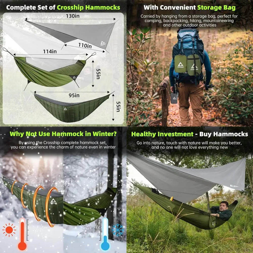 Camping Hammock Wit…
