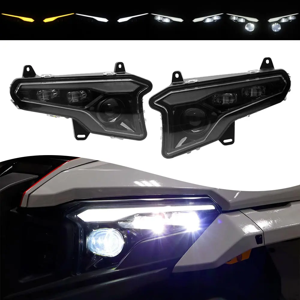 1 Par de Faros LED UTV de Luz Alta/Baja para Polaris XPEDITION ADV XP NorthStar Ultimate Premium 2024-2026 con Señal de Giro Dinámica