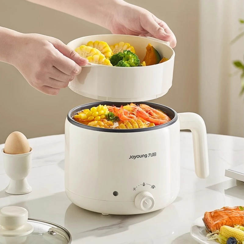 5-in-1 Non-Stick Frying Pan Cooker with Steamer & Soup Pot Combo 1500W Fast Heating System Dishwasher Safe for Family Kitchen