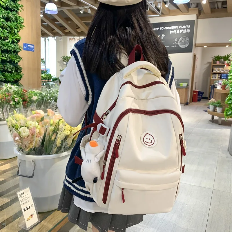 Fashion Student Large Schoolbag for Teens Girls Female Junior High School Book Bag College Laptop Travel Harajuku Style Backpack