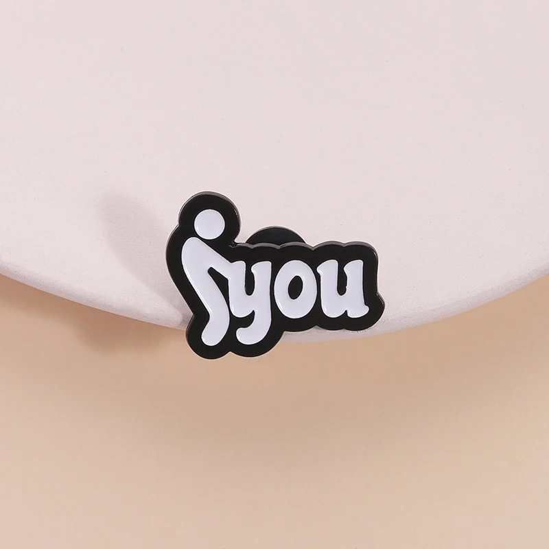 

iF You Funny Abstract Character Enamel Pin Humor Adult Metal Brooch Lapel Backpack Badge Jewelry Wholesale Gift For Friends