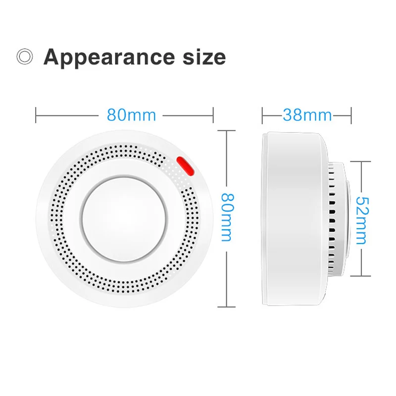 Tuya Zigbee 3.0 연기 센서 주방 화재 방지 안전 보호 감지기, 지능형 홈 보안 사운드 알람 스마트 라이프 앱