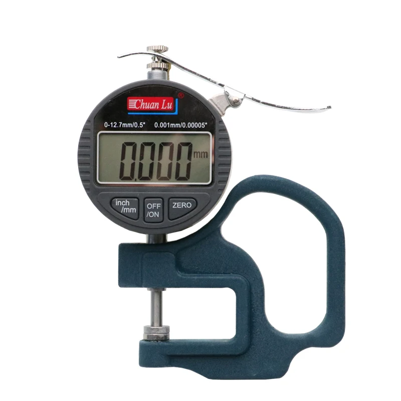 Sichuan-Lu thousandth 0-12.7MM digital display G-type thickness gauge paper plastic thickness gauge 0.001mm