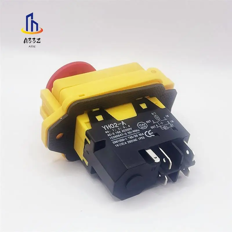 

A33Z-YH02-A Электромагнитный переключатель 250 В 16 А Кнопка запуска для станкового оборудования Водонепроницаемый